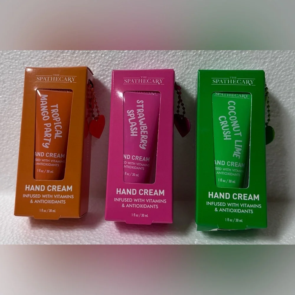 NEW lotThe Spathecary Hand Cream Trio - Strawberry, Coconut Lime, Tropical Mango - Picture 2 of 10